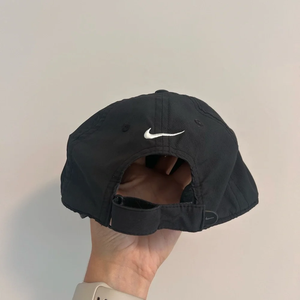 Nike Black Cap Hat with White Swoosh